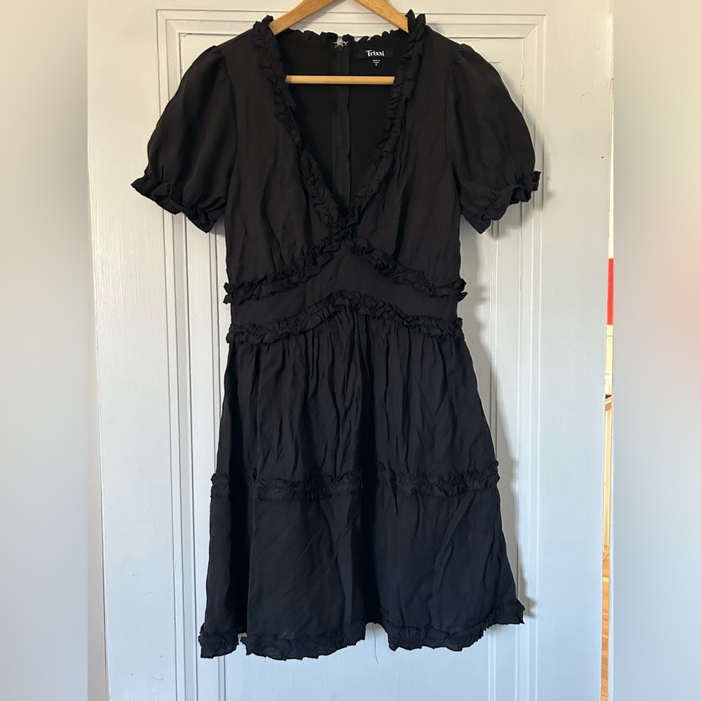 Trixxi Black Ruffle Dress